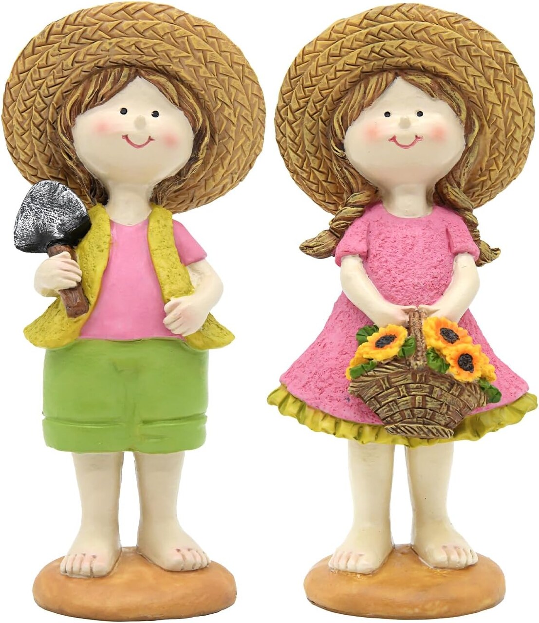 9" Spring Fairy Garden Resin Figurines – Sunflower Miniatures for Indoor & Outdoor Home, Yard, Patio Decor